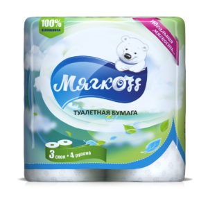Назрань — Туалетная бумага  «Мягкоff» белая оптом.