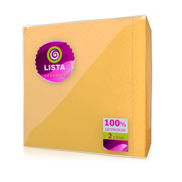 Назрань — Салфетки «Lista DELUXE» интенсив желтые оптом.