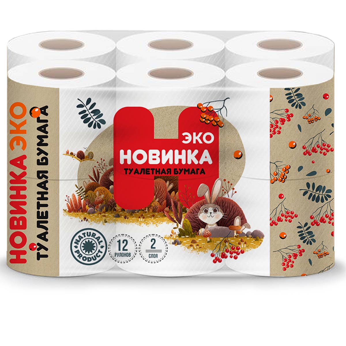 Назрань — Туалетная бумага  «Новинка ЭКО» 2 слоя белая оптом.