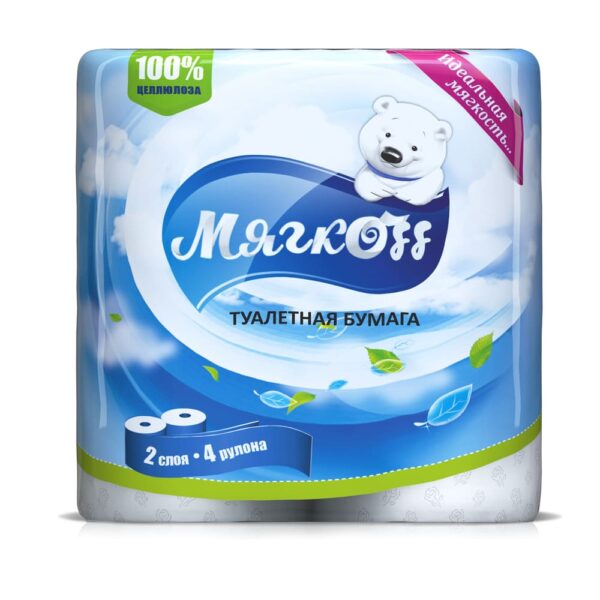 Назрань — Туалетная бумага  «Мягкоff» белая оптом.